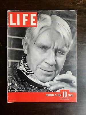 Carl Sandburg - Cover Portrait - Life Magazine - 21 Feb 1938