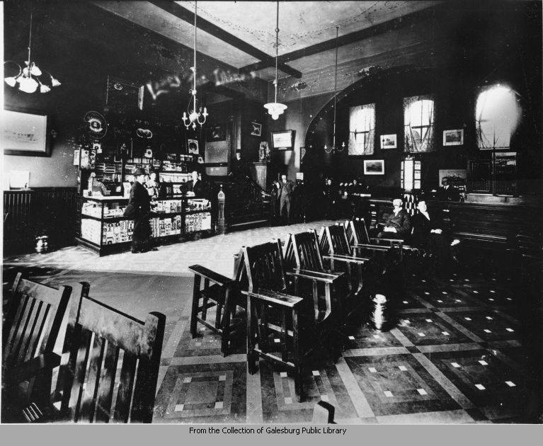 Cuspidors in Galesburg's Illinois Hotel, ca. 1890.
