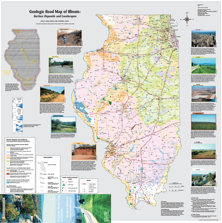 Geologic Road Map of Illinois / Illinos State Geological Survey