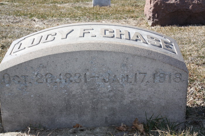 Lucy F. Crocker Chase (1831-1918) gravesite in Hope Cemetery, Galesburg, IL