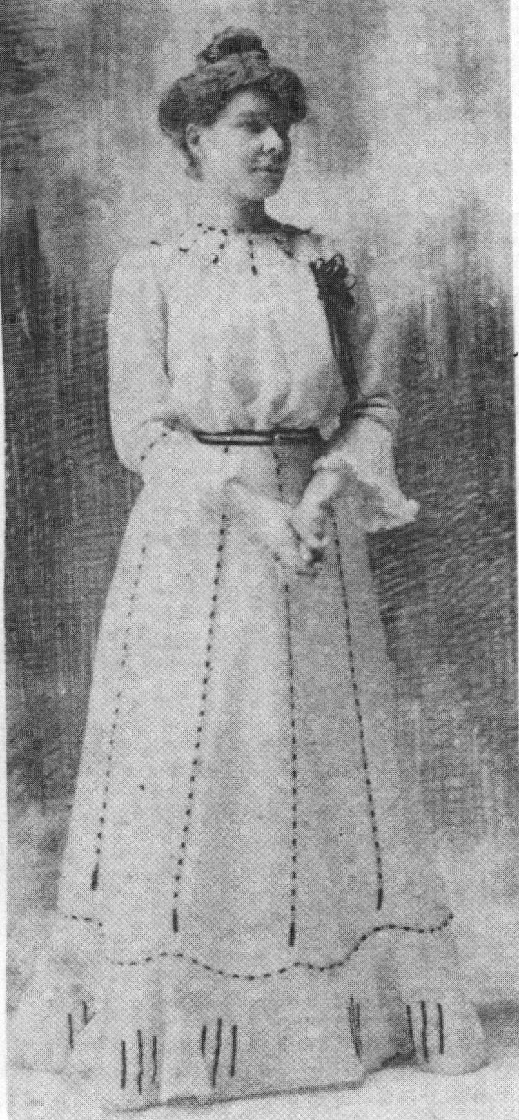 Mary Sandburg, ca. 1900 while school teacher in Bishop Hill, IL