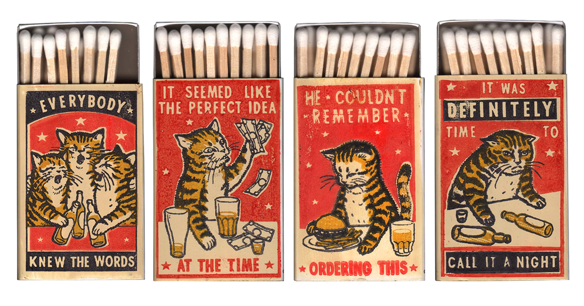 Colorado-based artist Arna Miller uses vintage style packaging, advertising, and illustrations as inspiration for her goofy creations. 