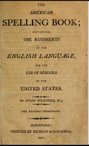 Noah Webster's The American Spelling Book (1809)-Title Page