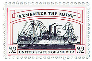 Remember the Maine Commemorative U.S. Stamp, issued 1998.