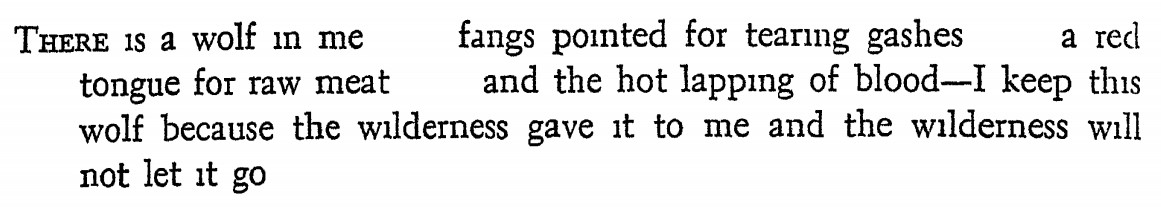 Wilderness (excerpt) by Carl Sandburg
